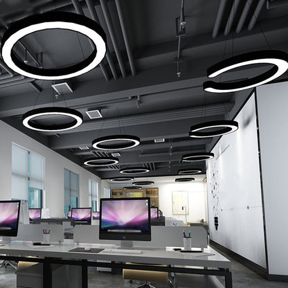 LED Hänglampa Set Minimalistisk Akryl Kontors Hänglampa i Svart