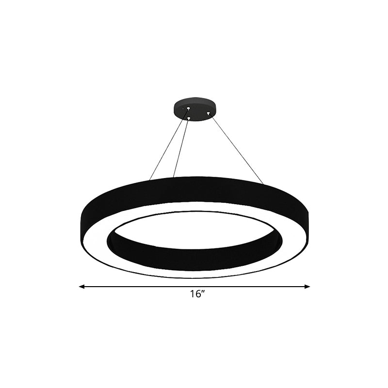 LED Hänglampa Set Minimalistisk Akryl Kontors Hänglampa i Svart