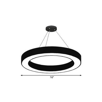 LED Hänglampa Set Minimalistisk Akryl Kontors Hänglampa i Svart