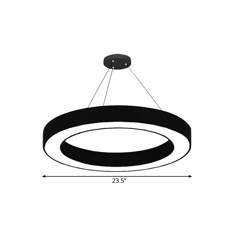 LED Hänglampa Set Minimalistisk Akryl Kontors Hänglampa i Svart