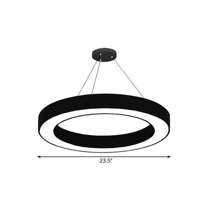 LED Hänglampa Set Minimalistisk Akryl Kontors Hänglampa i Svart