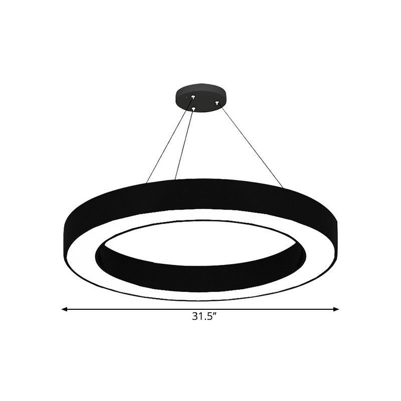 LED Hänglampa Set Minimalistisk Akryl Kontors Hänglampa i Svart
