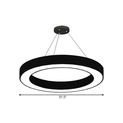 LED Hänglampa Set Minimalistisk Akryl Kontors Hänglampa i Svart