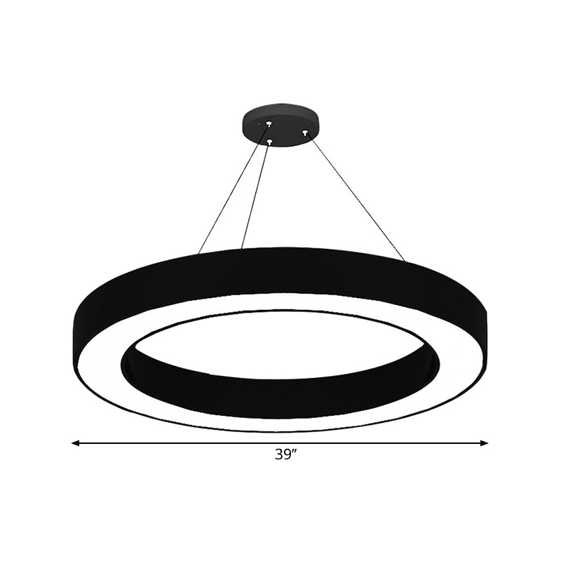 LED Hänglampa Set Minimalistisk Akryl Kontors Hänglampa i Svart