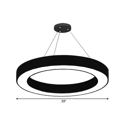LED Hänglampa Set Minimalistisk Akryl Kontors Hänglampa i Svart