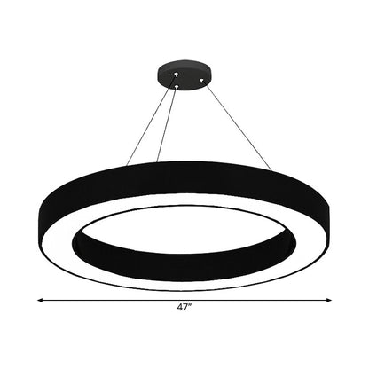 LED Hänglampa Set Minimalistisk Akryl Kontors Hänglampa i Svart