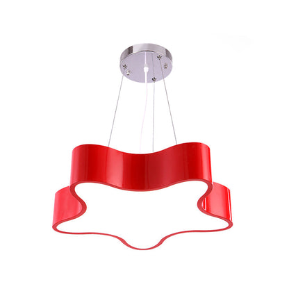LED Barnlampa Hängande med Stjärna Acryl Kåpa, Röd/Grön/Gul Avslutning