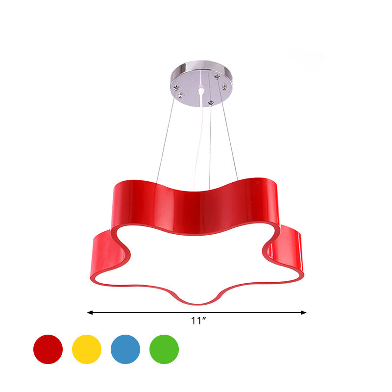LED Barnlampa Hängande med Stjärna Acryl Kåpa, Röd/Grön/Gul Avslutning