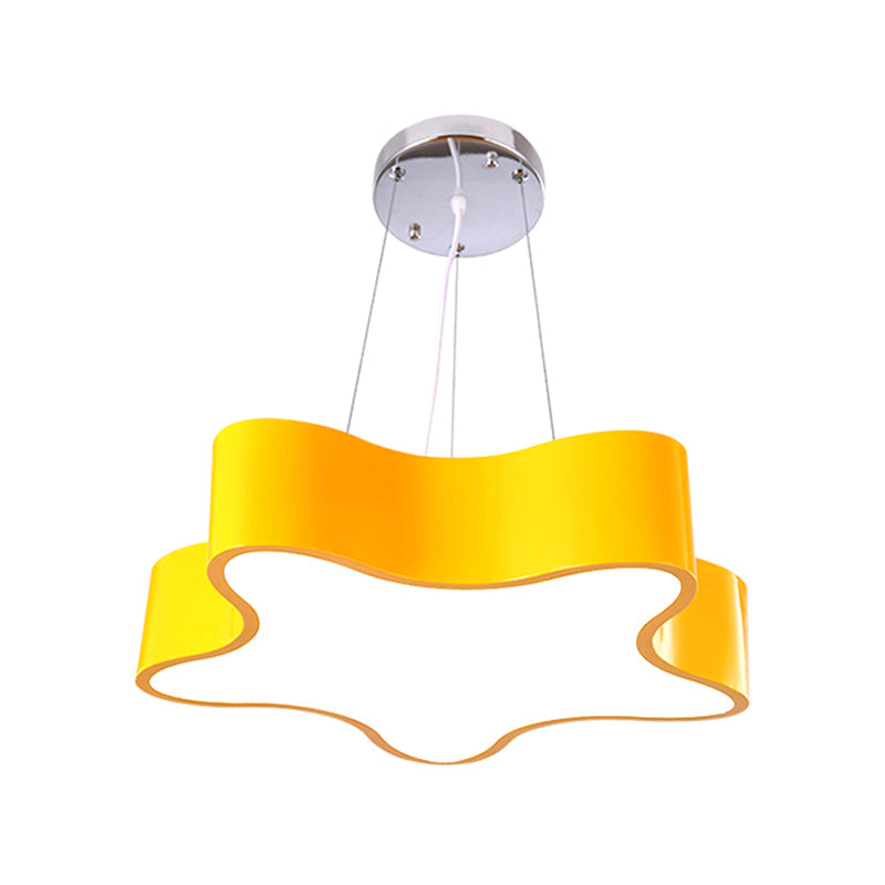 LED Barnlampa Hängande med Stjärna Acryl Kåpa, Röd/Grön/Gul Avslutning