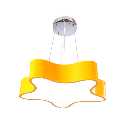 LED Barnlampa Hängande med Stjärna Acryl Kåpa, Röd/Grön/Gul Avslutning