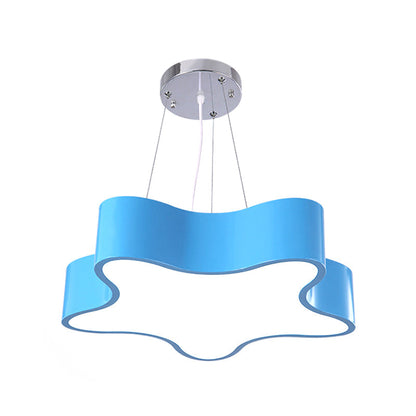 LED Barnlampa Hängande med Stjärna Acryl Kåpa, Röd/Grön/Gul Avslutning