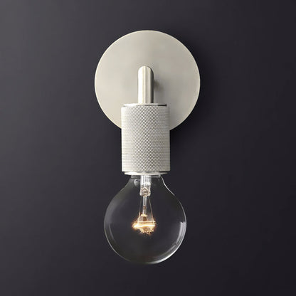 Vägglampa mässing metall dubbel glödlampa sconce