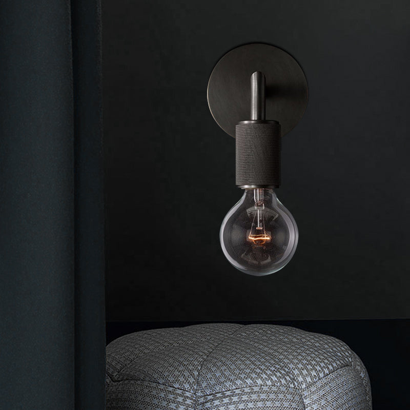 Vägglampa mässing metall dubbel glödlampa sconce