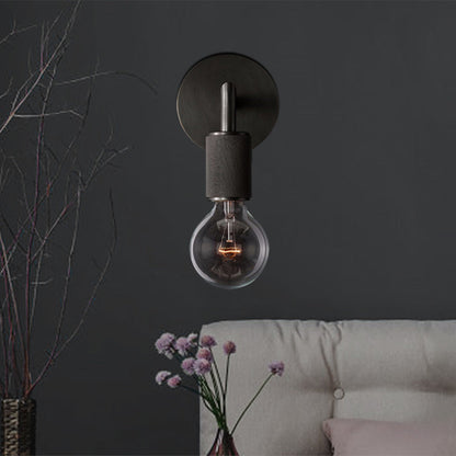 Vägglampa mässing metall dubbel glödlampa sconce