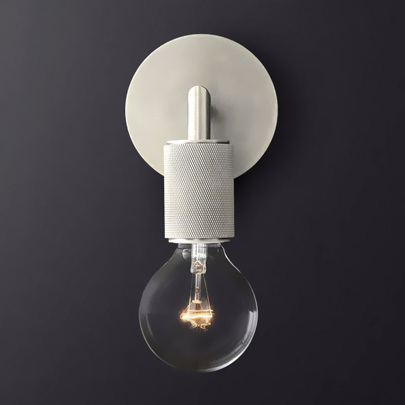Vägglampa mässing metall dubbel glödlampa sconce