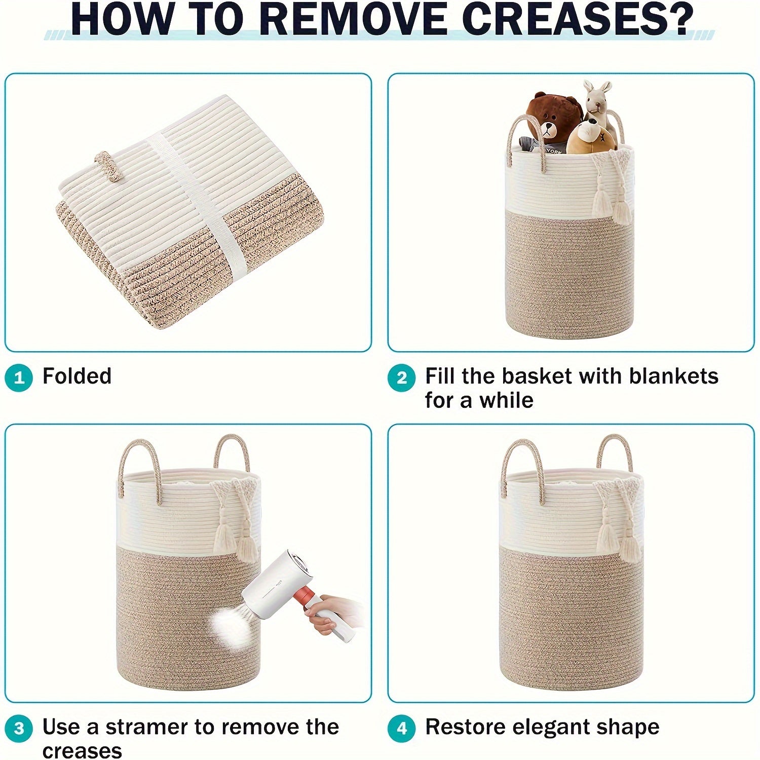 Stilig Tvåfärgad Tvättkorg - Utrymme för Mer, Bekväm och Hållbar