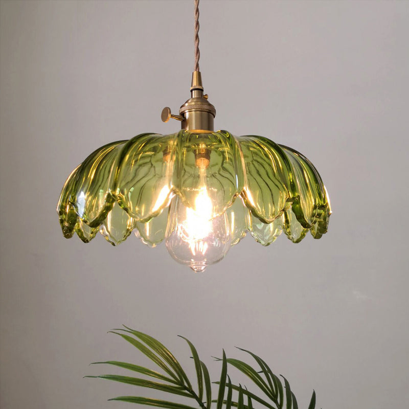 Emerald Retro Taklampa – Grön Glas Skärm