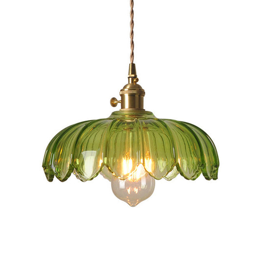 Emerald Retro Taklampa – Grön Glas Skärm