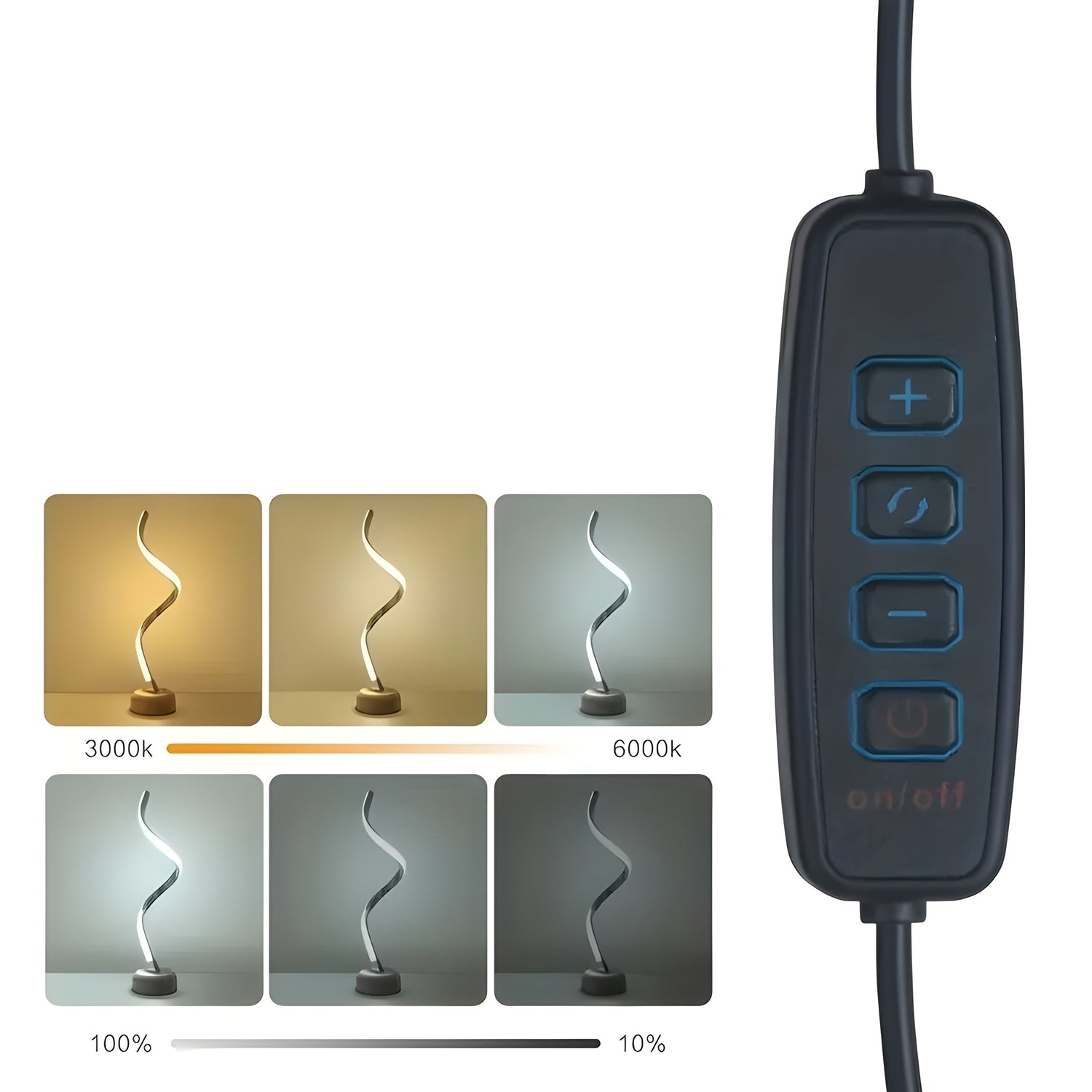 RusticGlow Lampa – Modern LED Trä Bordslampa