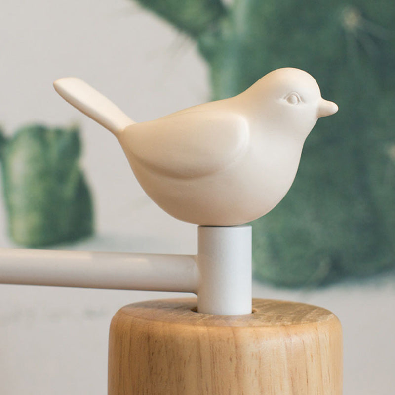 NordicDome - Metall- och Trävägglampa med Fågel för Barnrum