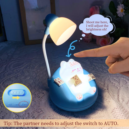 SleepyKitten - USB Laddningsbar LED Katt Nattlampa