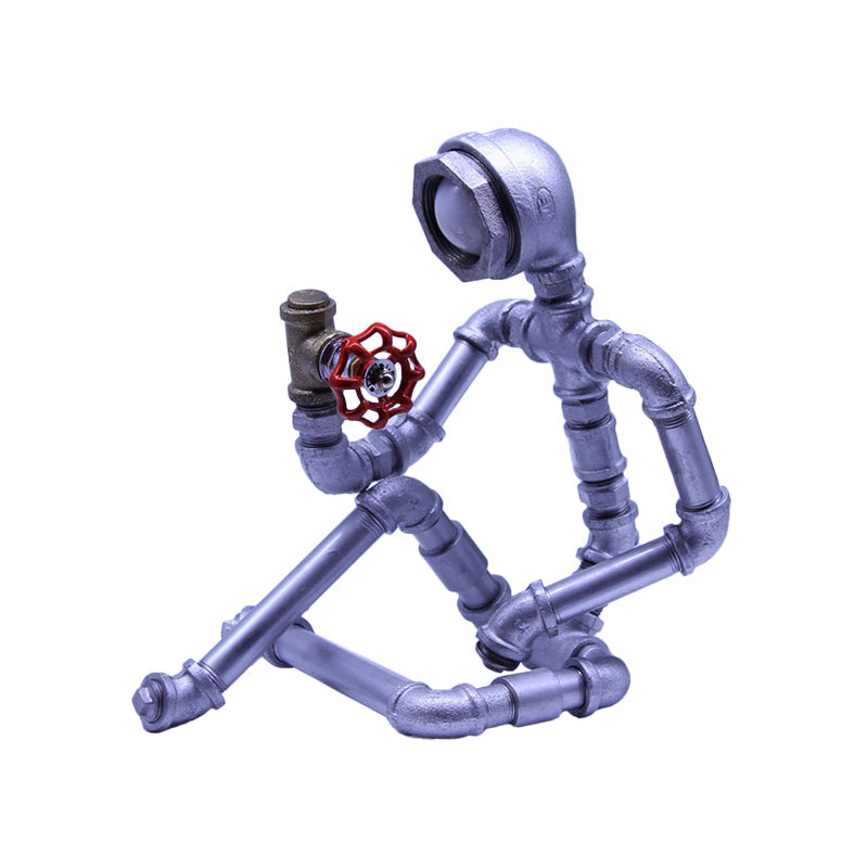 LightCraft - Industriell Järnrör Man Nattlampa