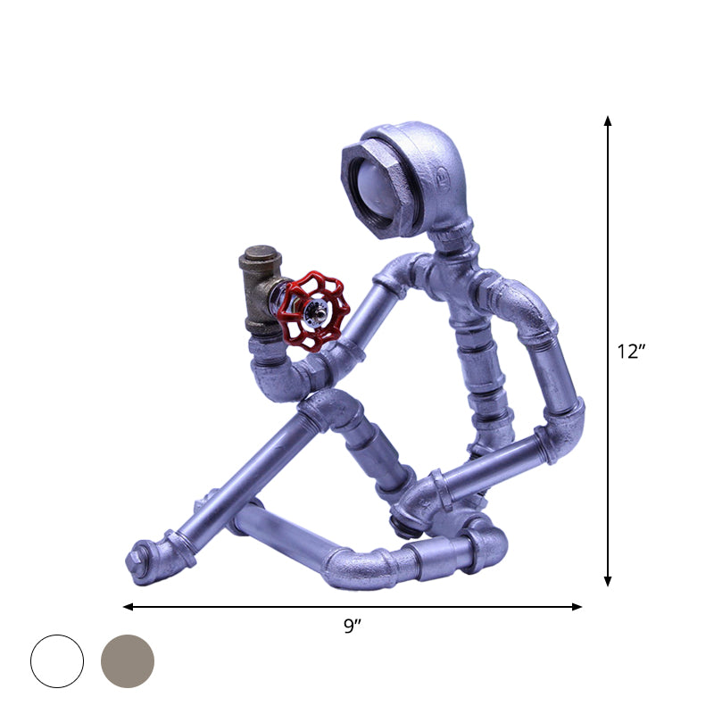 LightCraft - Industriell Järnrör Man Nattlampa