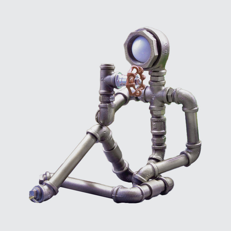 LightCraft - Industriell Järnrör Man Nattlampa