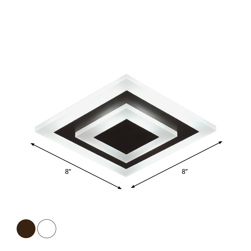 Rund/Fyrkantig LED Taklampa - Modern Akryl