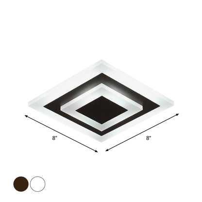 Rund/Fyrkantig LED Taklampa - Modern Akryl