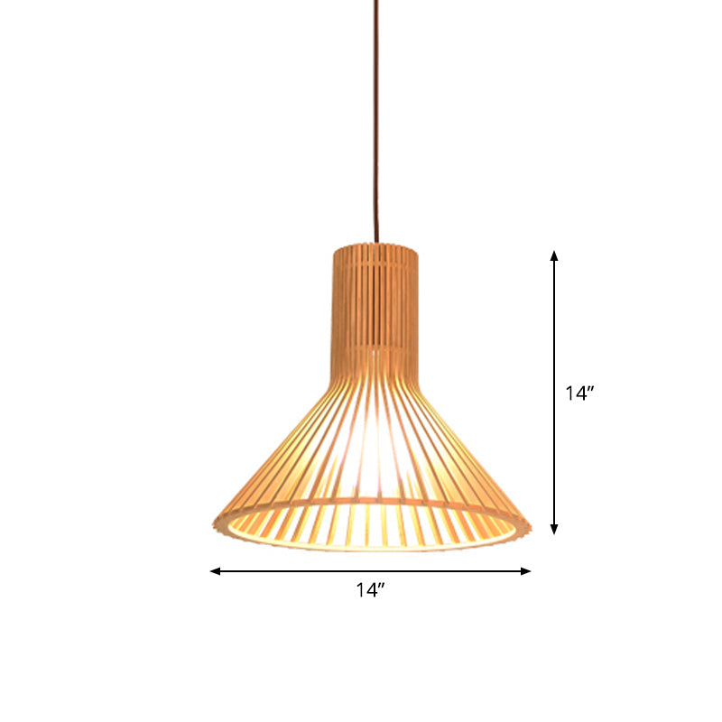 Asiatisk Bamboe Hänglampa med Utrustad/Hemisphere/Lök Design 1 Ljus Beige Liten/Stor Hängande Lampor för Matplats