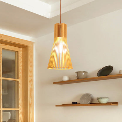 Asiatisk Bamboe Hänglampa med Utrustad/Hemisphere/Lök Design 1 Ljus Beige Liten/Stor Hängande Lampor för Matplats