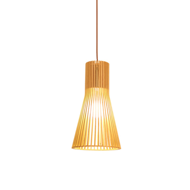 Asiatisk Bamboe Hänglampa med Utrustad/Hemisphere/Lök Design 1 Ljus Beige Liten/Stor Hängande Lampor för Matplats