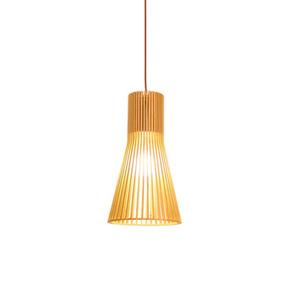 Asiatisk Bamboe Hänglampa med Utrustad/Hemisphere/Lök Design 1 Ljus Beige Liten/Stor Hängande Lampor för Matplats