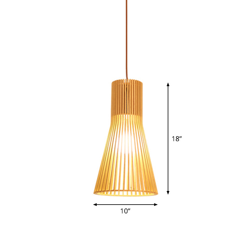 Asiatisk Bamboe Hänglampa med Utrustad/Hemisphere/Lök Design 1 Ljus Beige Liten/Stor Hängande Lampor för Matplats