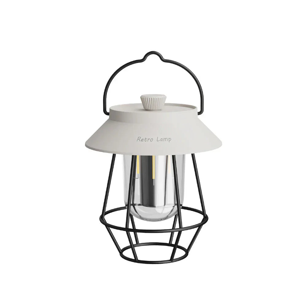 LED Campinglampa i retrodesign – Bärbar lampa för inomhus och utomhus