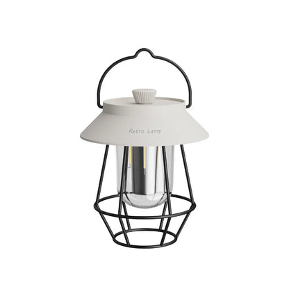 LED Campinglampa i retrodesign – Bärbar lampa för inomhus och utomhus