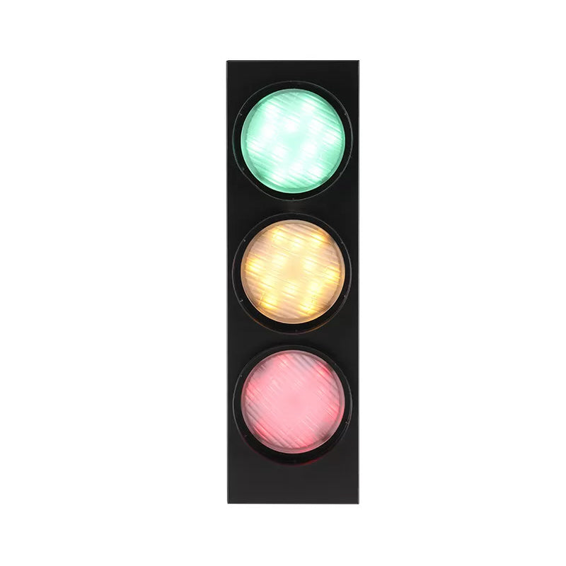 TrafficLight - Modern vägglampa i trafikljusform med 3 ljus i svart för korridor