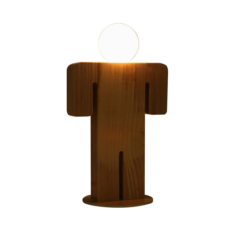 WoodKid - Trä Barns Skrivbordslampa med Modern Plug-in