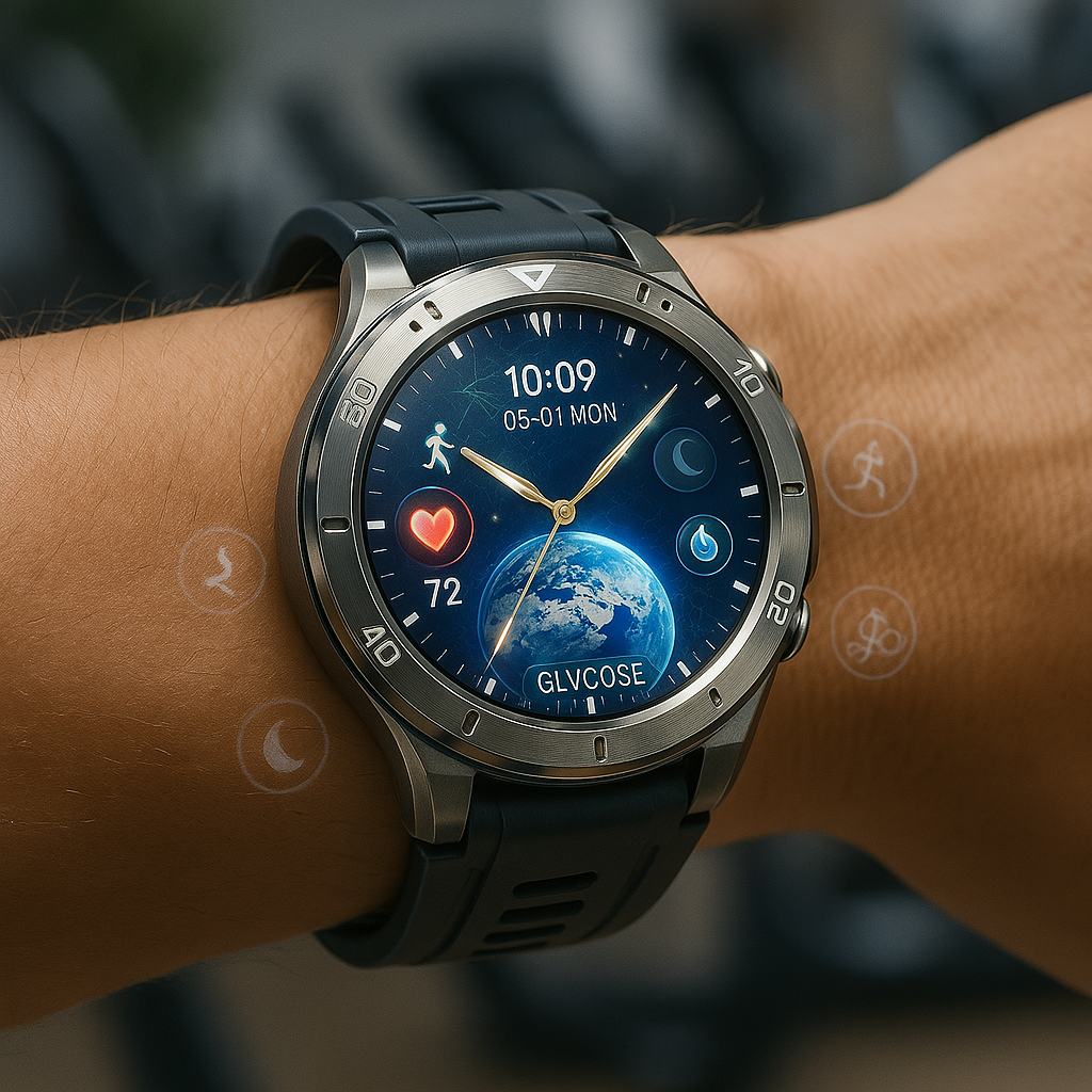 Smartwatch Hälsotracker Glukosmätare Klocka