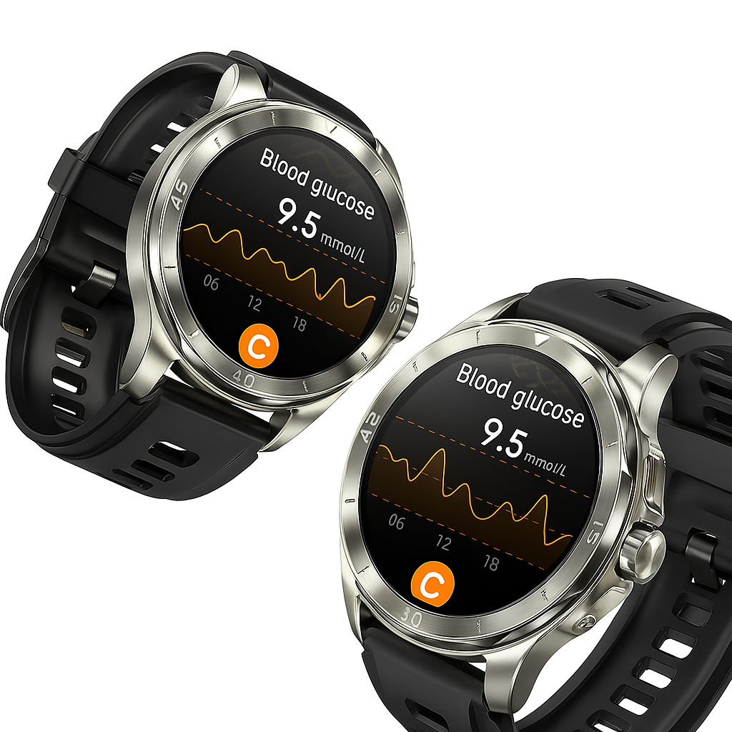 Smartwatch Hälsotracker Glukosmätare Klocka