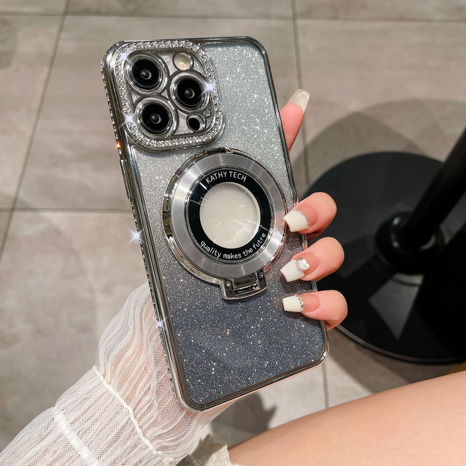 Carvallo - Glitter Diamond Magnetisk Magsafe Ringhållare för iPhone