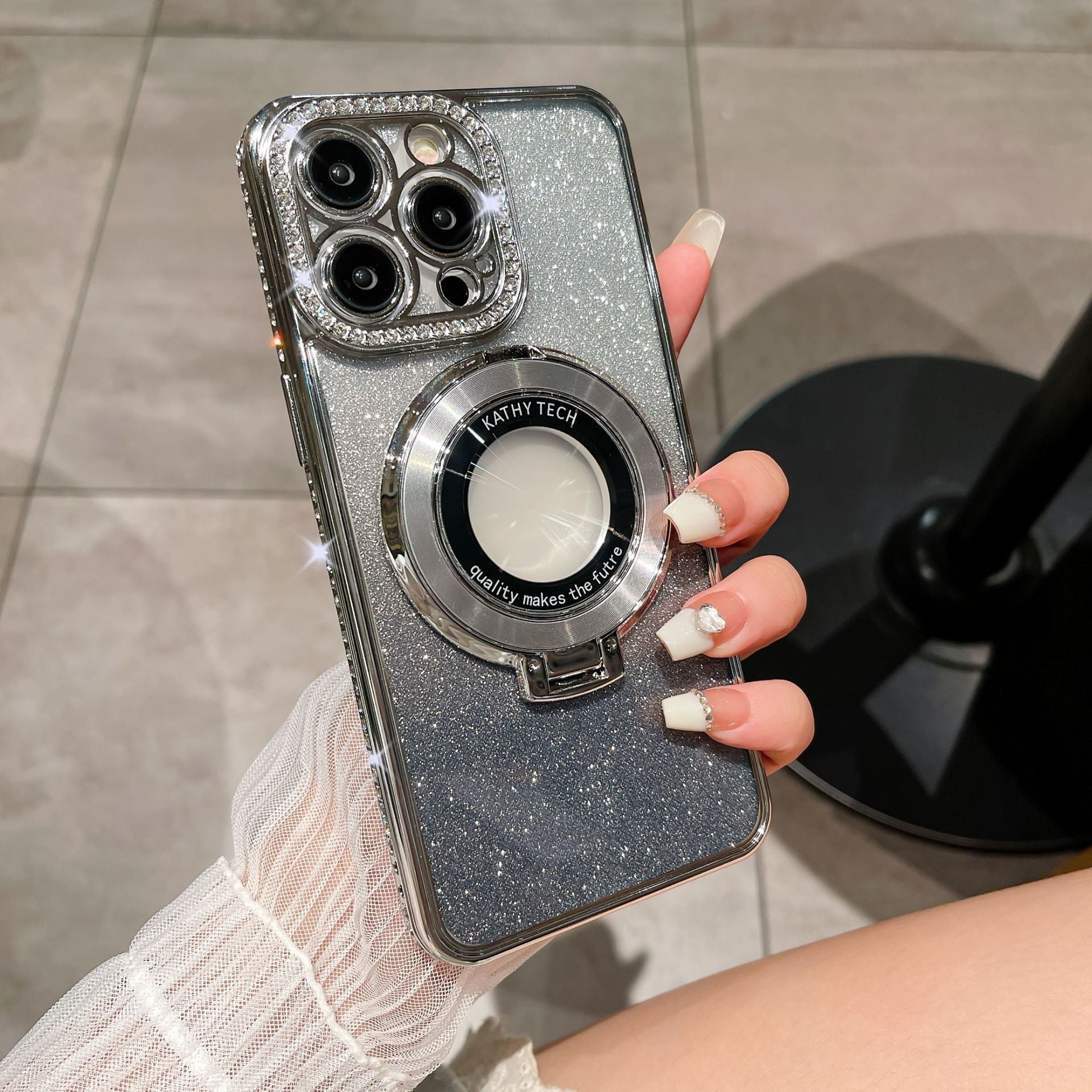 Carvallo - Glitter Diamond Magnetisk Magsafe Ringhållare för iPhone