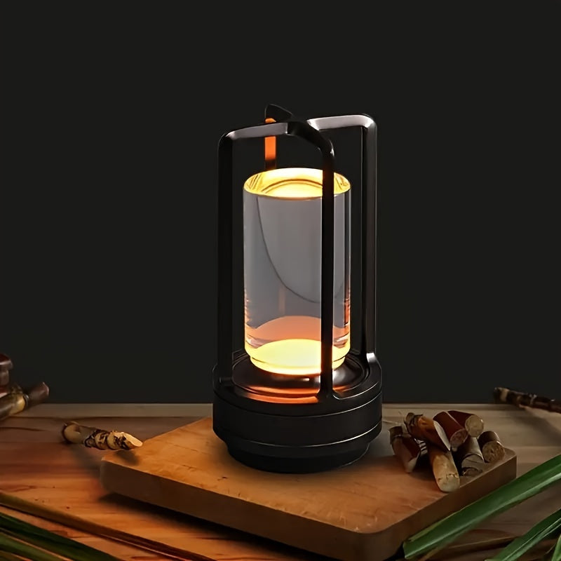 LumiCrystal - Uppladdningsbar LED Kristall Bordslampa med Touch Kontrollpanel