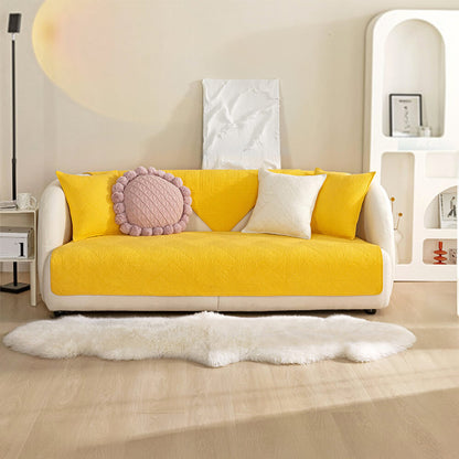 Minimalist All-Season Solid Cotton Geometric Sofföverdrag