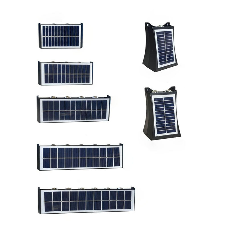 Carvallo Modern Solar-LED-Wall Light for Outdoor | Rectangular Design | IP56 Waterproof | Various Sizes &amp; Light Intensities