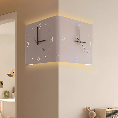 Väggklocka Modern Tyst LED Metall Fyrkantig