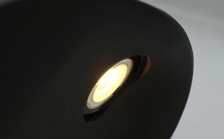 Minimalistisk halvcirkelformad LED-vägglampa i aluminium