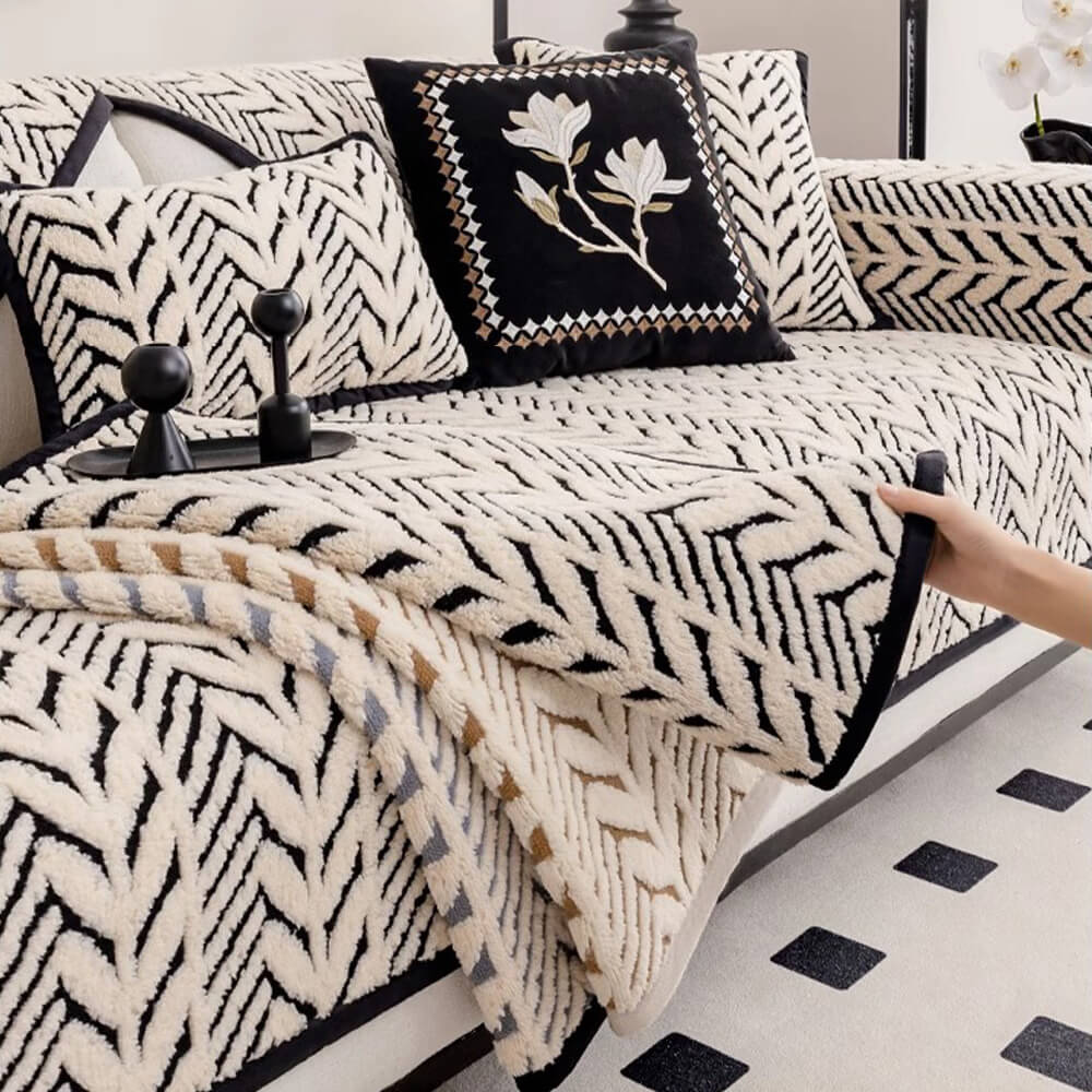 Premium Varm Vetekudde Plush Anti-Slip Sofföverdrag