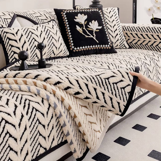 Premium Varm Vetekudde Plush Anti-Slip Sofföverdrag